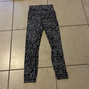 lululemon athletica Black and White Patterned Leggings